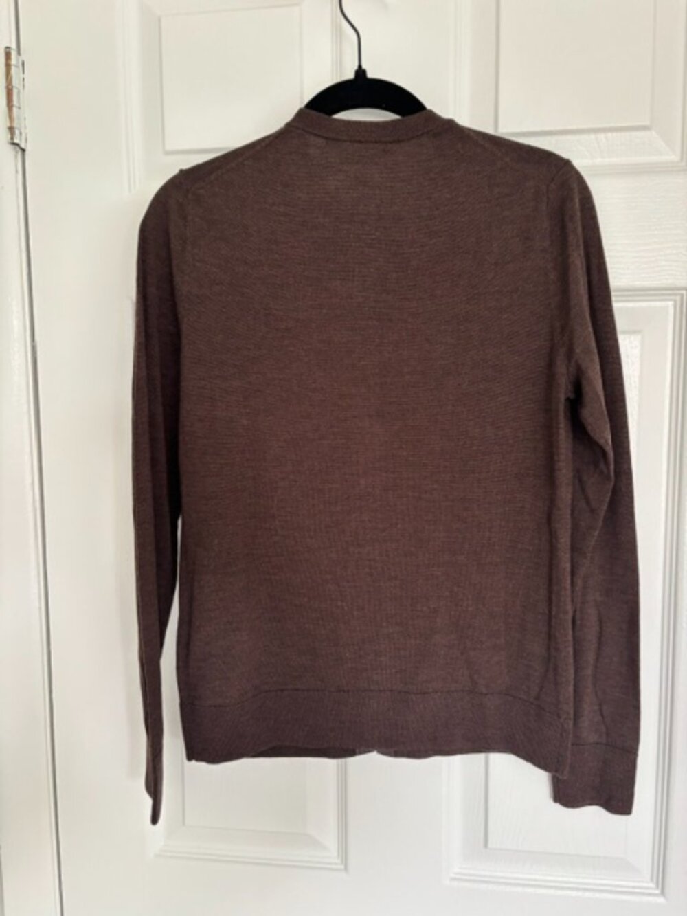 Brooks Brothers Super Fine Merino Brown Cardigan Size S - Picture 2 of 5